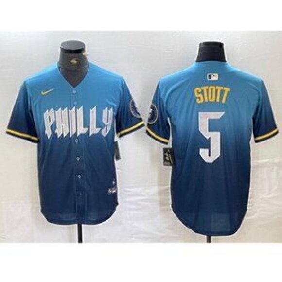 Mens Youths Kids Womens Bryson Stott Stitched Blue Jersey